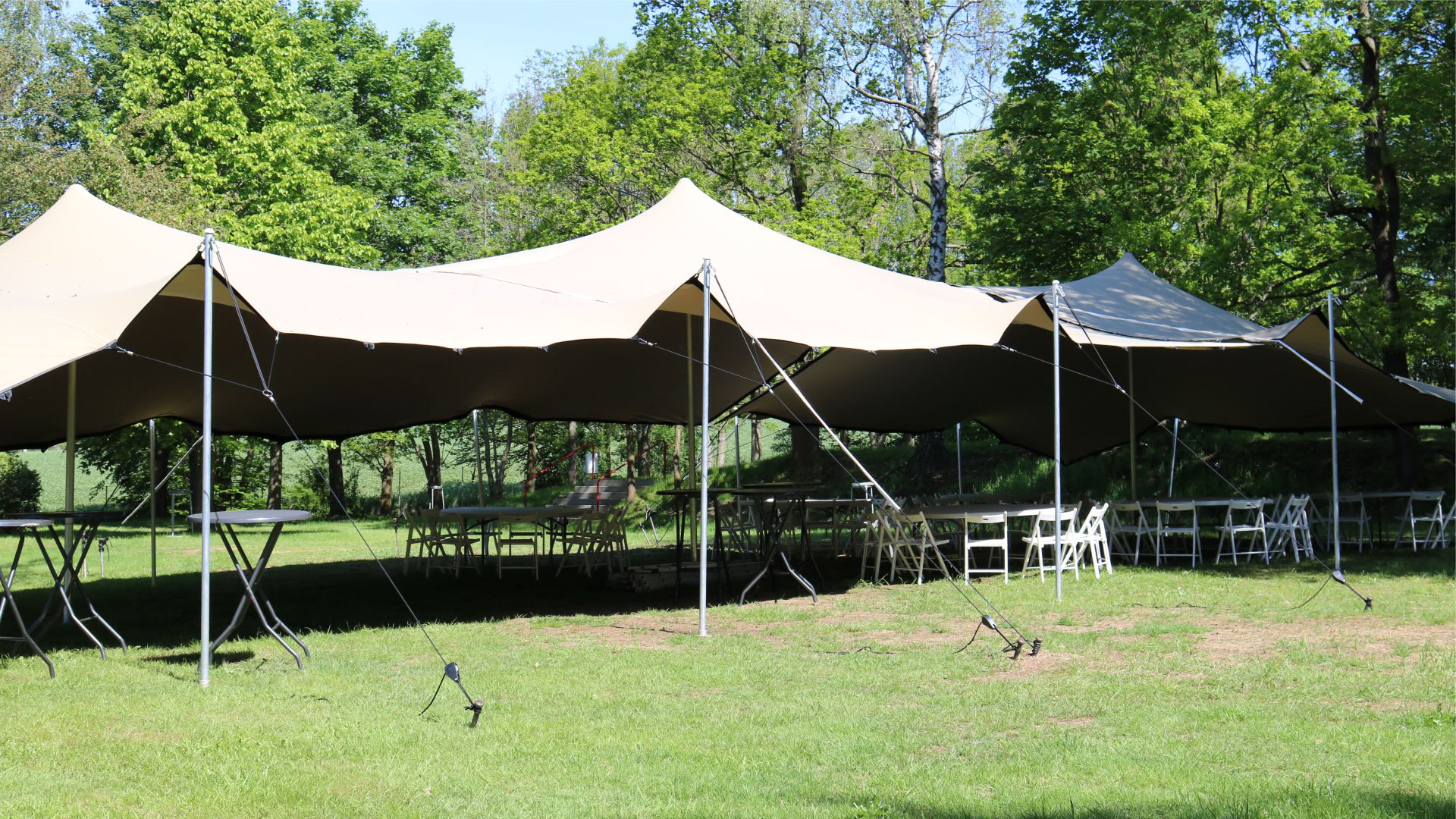 grosses 10x22 Strechzelt- mieten bei eventTIME, der Partyausstatter