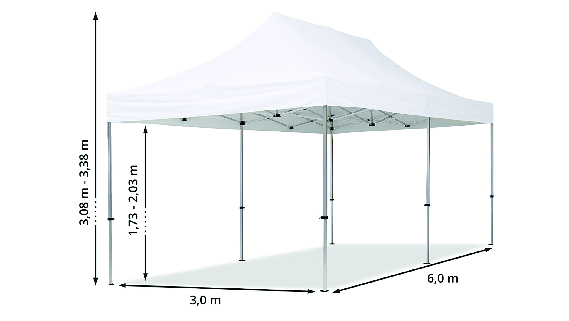 Schnellaufbauzelt 3x6 - mieten bei eventTIME, der Partyausstatter
